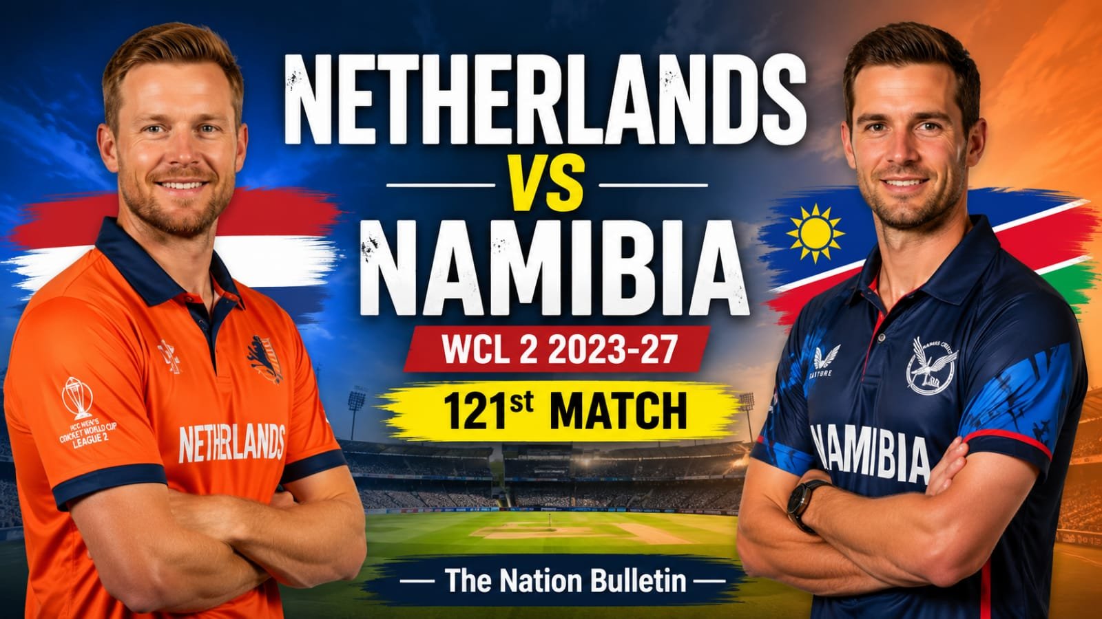 Netherlands vs Namibia: Squads, Match Details and Players to Watch in WCL 2 Netherlands and Namibia players ahead of their WCL 2 match in Utrecht