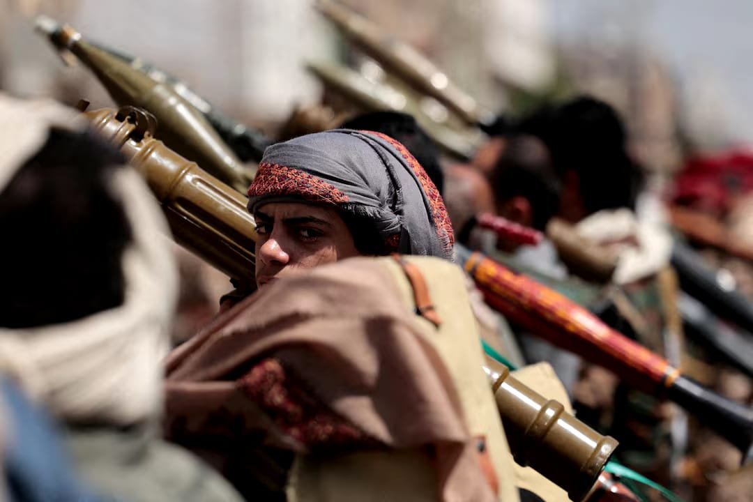 Yemen’s Houthis Are Attacking Saudi Arabia From Iraq, Sources Say Houthi supporter during a pro-Iran demonstration in Sanaa, Yemen