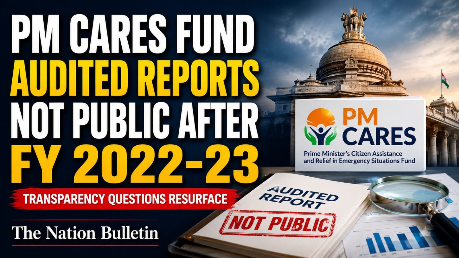 PM CARES Fund Audited Statements Unavailable After FY 2022-23, Raising Fresh Transparency Questions PM CARES Fund financial transparency and audited accounts after FY 2022-23