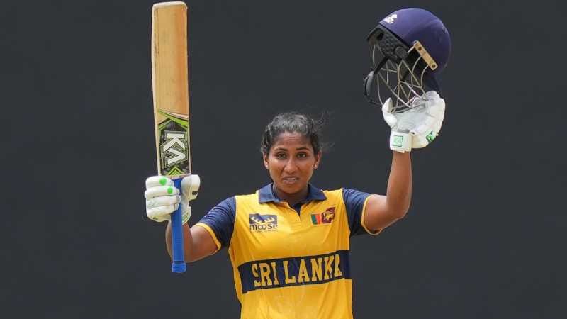 Imesha Dulani's unbeaten 101 helps Sri Lanka beat Pakistan by six wickets in 1st T20I Imesha Dulani celebrates her unbeaten 101 for Sri Lanka against Pakistan