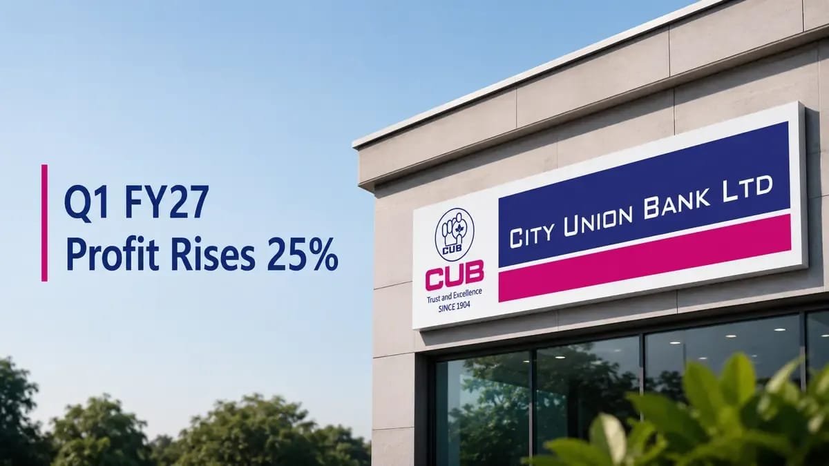 City Union Bank Q1 Profit Rises 25% to ₹383 Crore, NII Jumps 31% City Union Bank Q1 profit rises 25% as NII jumps 31%