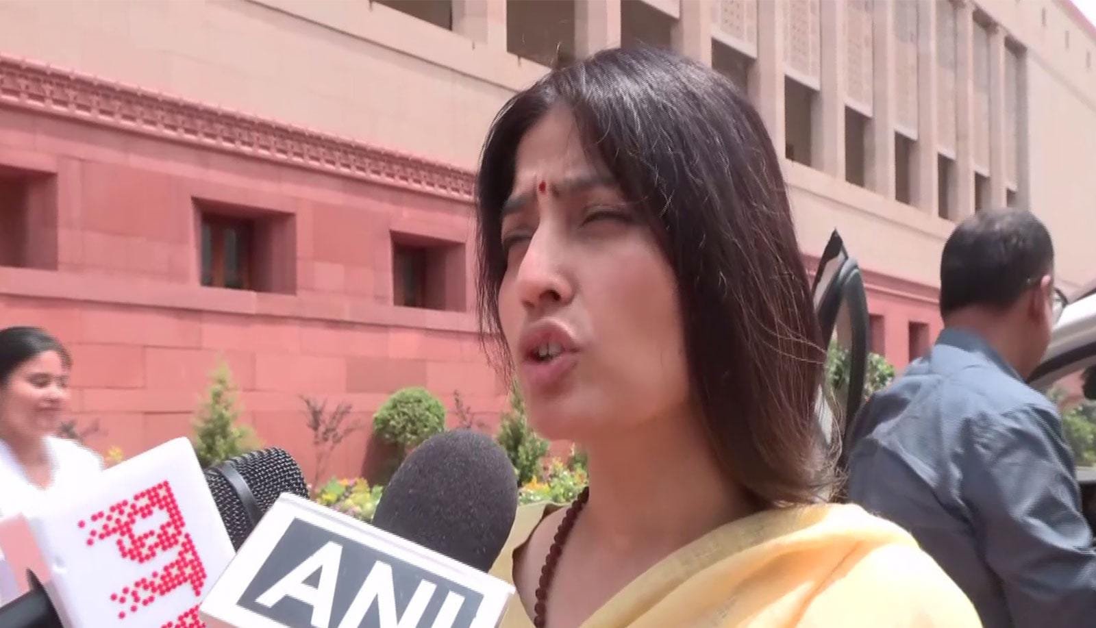 Dimple Yadav Slams Centre Over Ram Mandir Donation Row, Student Protest Crackdown Dimple Yadav speaks to reporters amid Ram Mandir donation row