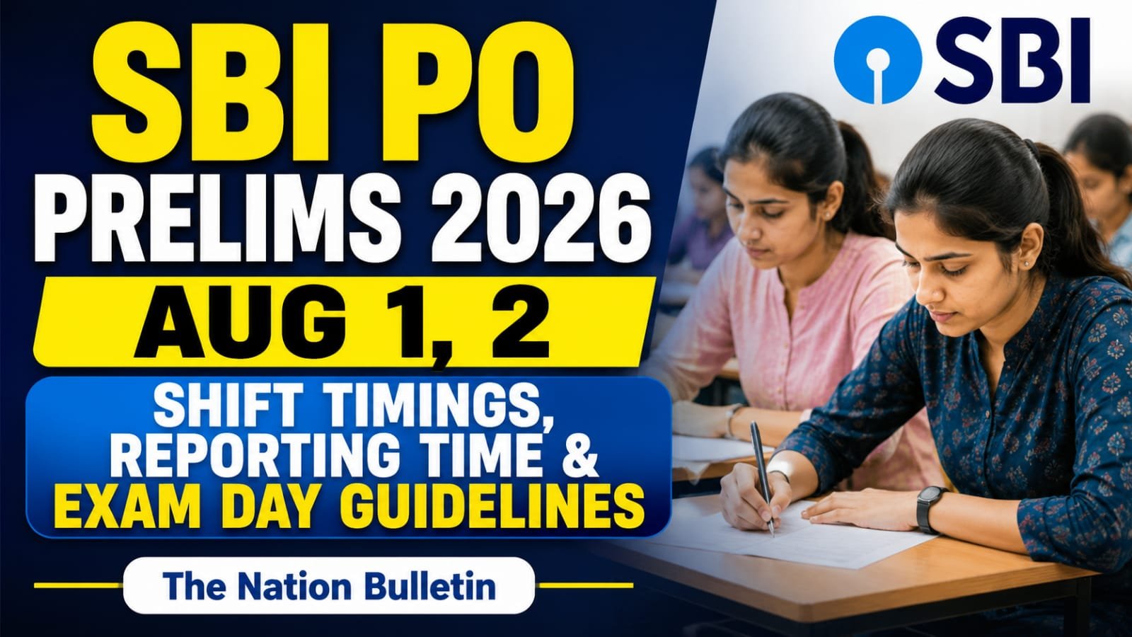 Candidates arriving at an SBI PO Prelims 2026 examination centre with admit cards before the reporting time.