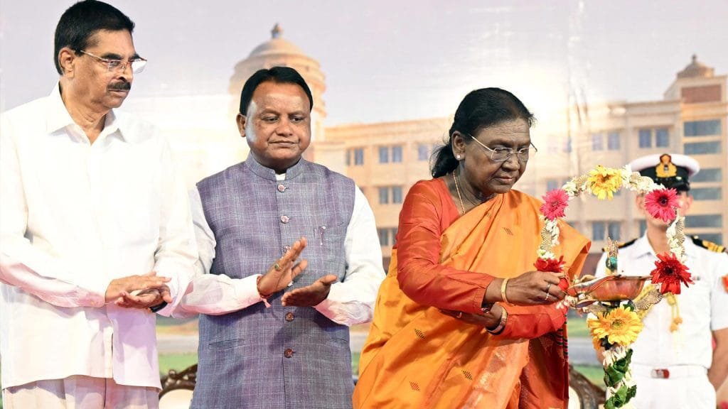 President Droupadi Murmu inaugurating Jagadguru Kripalu University in Cuttack, Odisha.