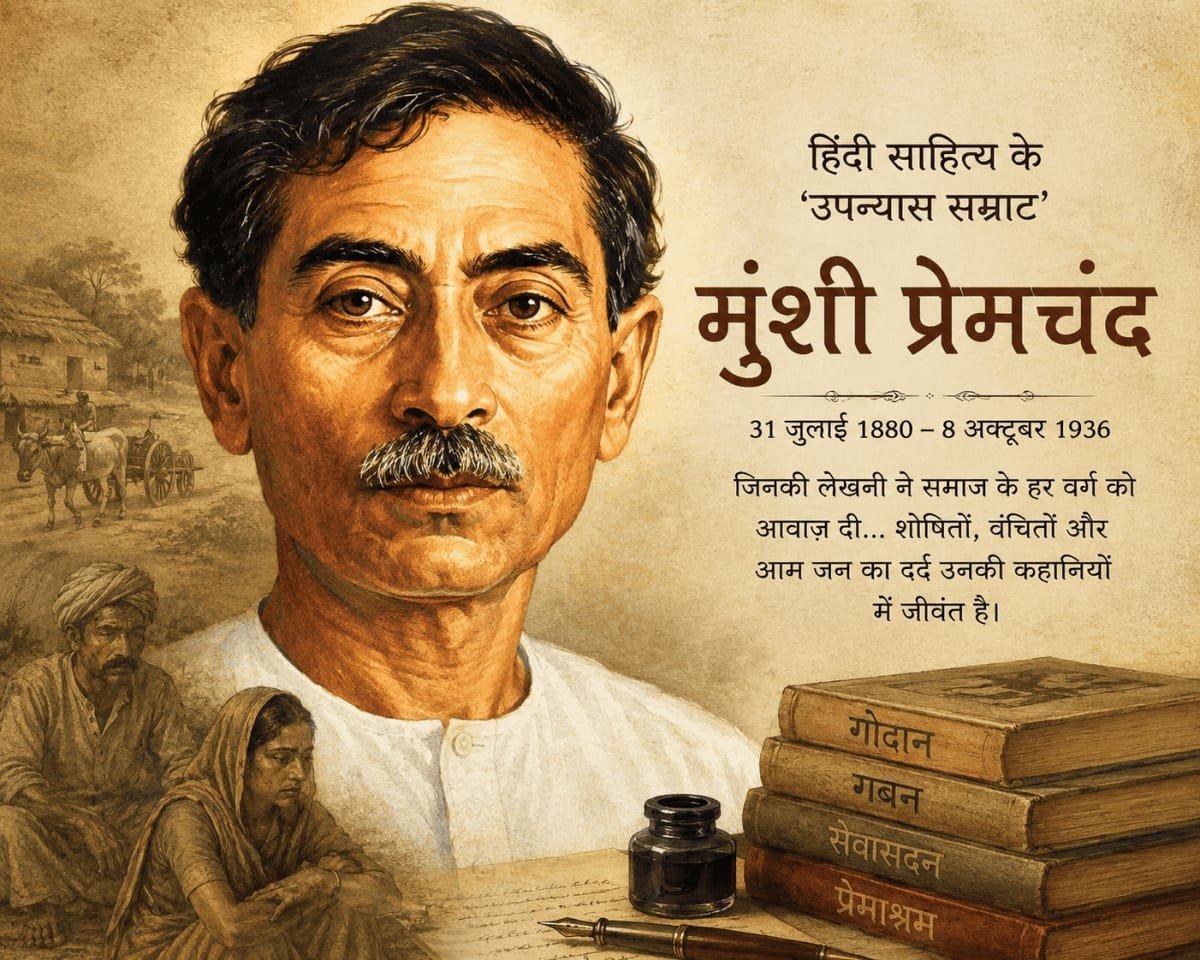 PM Modi Pays Tribute to Munshi Premchand on Birth Anniversary, Says His Timeless Works Will Inspire Generations Prime Minister Narendra Modi pays tribute to legendary writer Munshi Premchand on his birth anniversary.