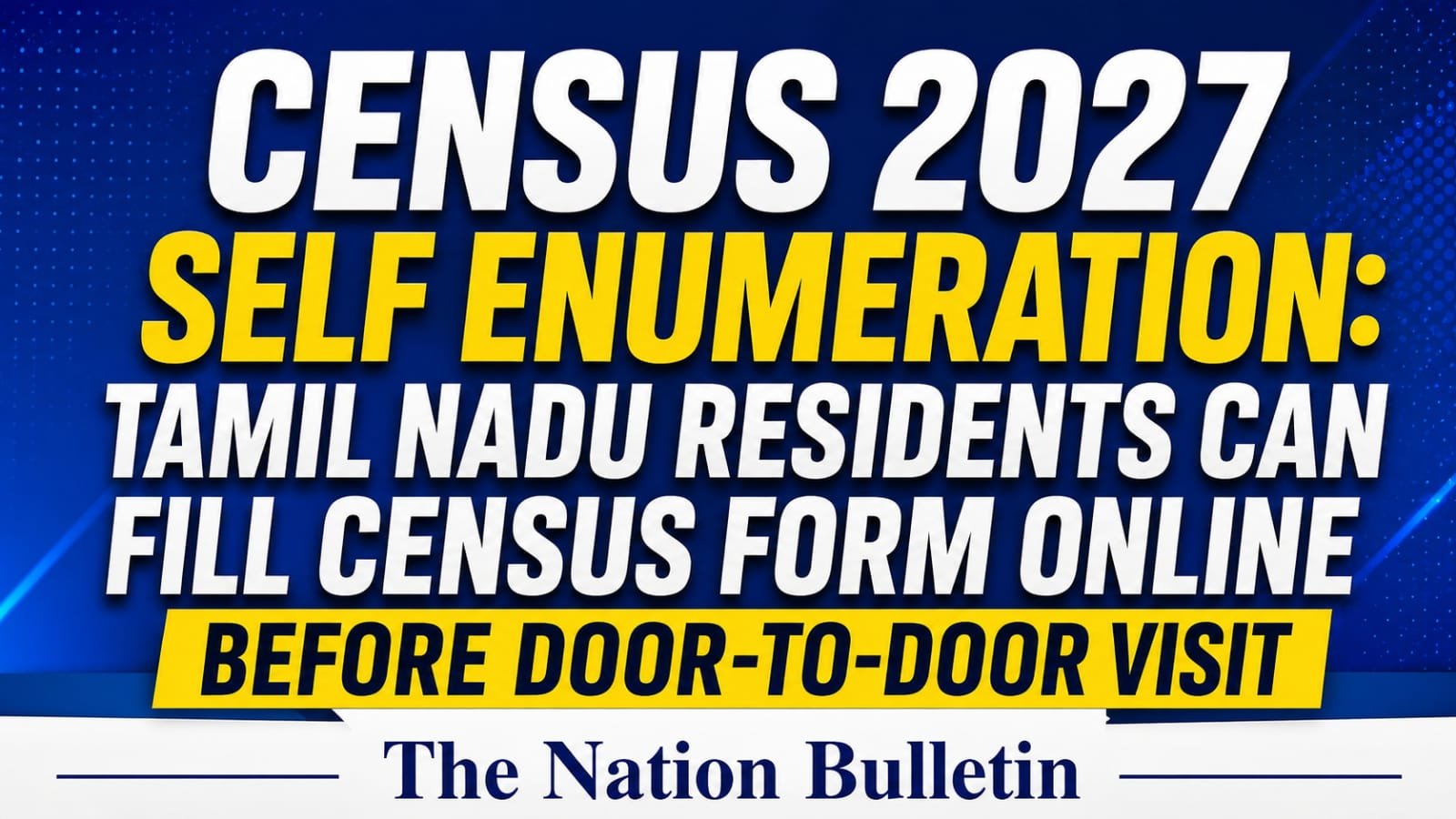 Census 2027 Self Enumeration: Tamil Nadu Residents Can Fill Census Form Online Before Door-to-Door Visit Tamil Nadu residents completing Census 2027 self enumeration process online on a digital device
