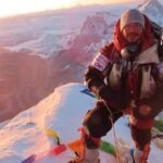 Nirmal Purja at the summit of Mount Everest during his mountaineering career