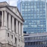 Bank of England building in London as the central bank holds its interest rate at 3.75%