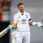 Joe Root reacts during England’s Test match against New Zealand at Trent Bridge
