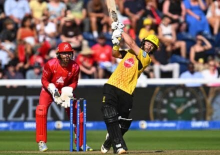 Ben Duckett batting for Trent Rockets in The Hundred
