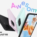Samsung Galaxy A27 5G in Black showing its 50MP OIS triple rear camera and slim design