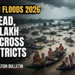 Assam Floods 2026 affected districts, submerged villages and flood damage