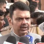 Devendra Fadnavis speaking to reporters in Maharashtra