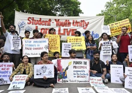 Jantar Mantar protest during the NEET UG student demonstrations in Delhi