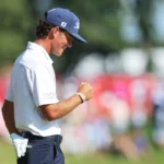Jackson Koivun celebrates after winning the 3M Open 2026 PGA Tour event at TPC Twin Cities.