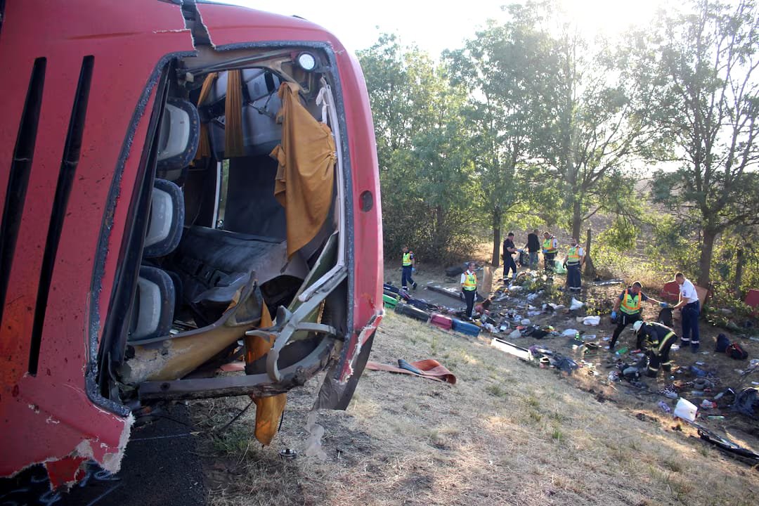 Polish bus crash in Hungary kills 12 and injures at least 10