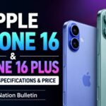 Apple iPhone 16 and iPhone 16 Plus featuring A18 chip, Apple Intelligence, dual cameras and USB-C connectivity.