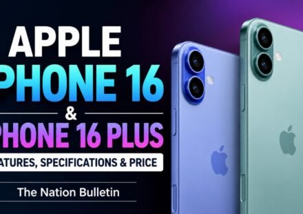 Apple iPhone 16 and iPhone 16 Plus featuring A18 chip, Apple Intelligence, dual cameras and USB-C connectivity.