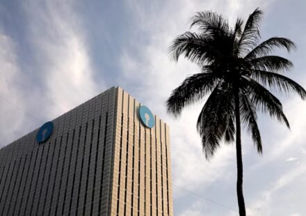 State Bank of India headquarters in Mumbai after the bank's successful perpetual bond issue.