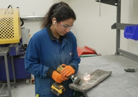 Rare earth metal processing at a U.S. facility as domestic production expands amid China's export restrictions.