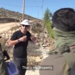 Palestinian American Loui Ridi confronts Israeli settler at his West Bank home