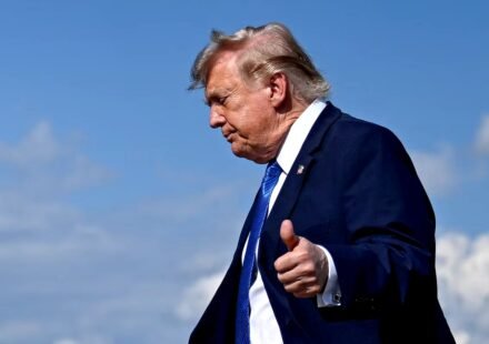 Donald Trump during the period when Capital One defended its decision to close Trump Organization bank accounts in federal court.