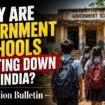Government school building in India highlighting the debate over school closures, rationalisation and access to education.
