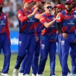 Jofra Archer celebrates after taking four wickets during Southern Brave's victory over London Spirit in The Hundred Men's Competition 2026.
