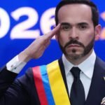Colombian President Abelardo de la Espriella speaks during his inauguration in Bogota