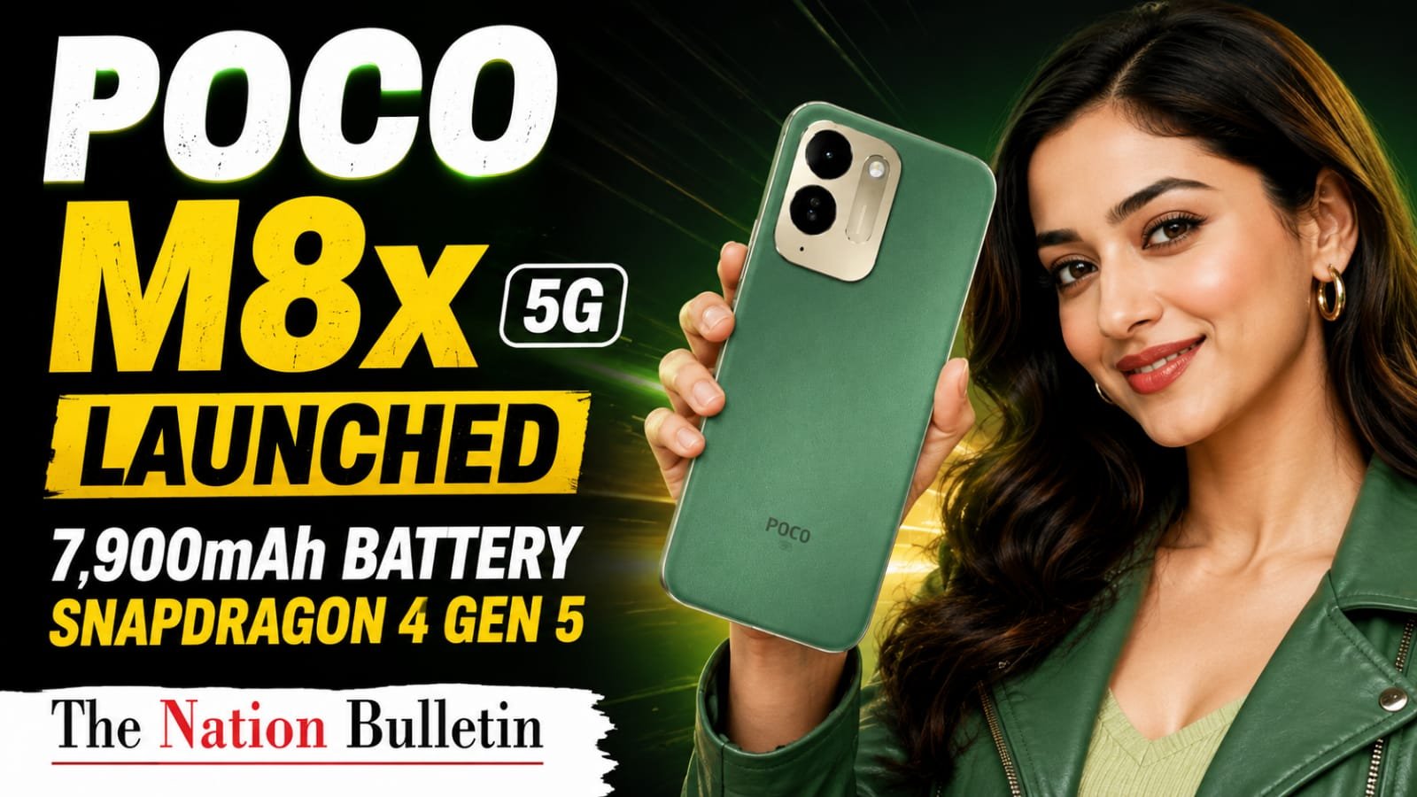 Poco M8x 5G Launched in India With 7,900mAh Battery Poco M8x 5G launched in India with Snapdragon 4 Gen 5 and 7,900mAh battery