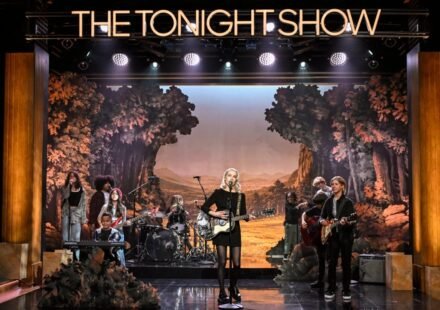 Musicians perform on late-night television as traditional music slots decline and digital platforms rise.