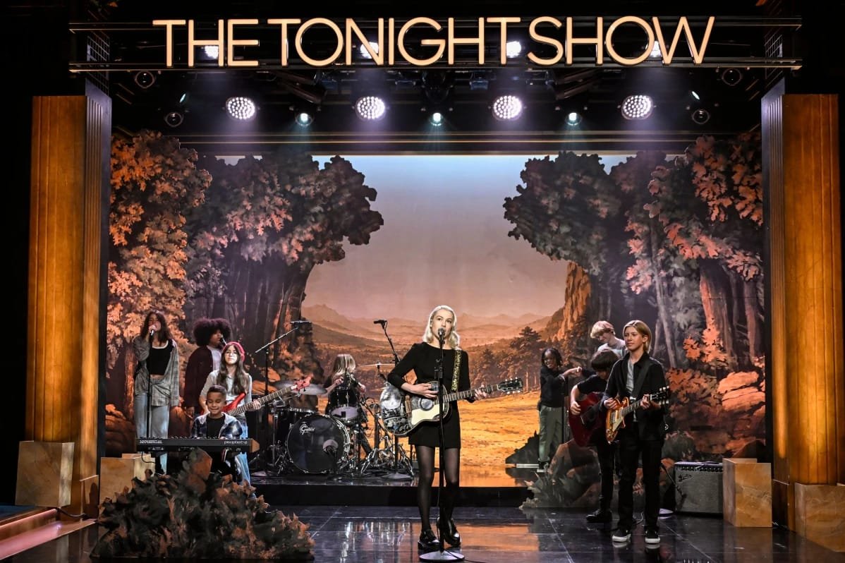 Musicians perform on late-night television as traditional music slots decline and digital platforms rise.