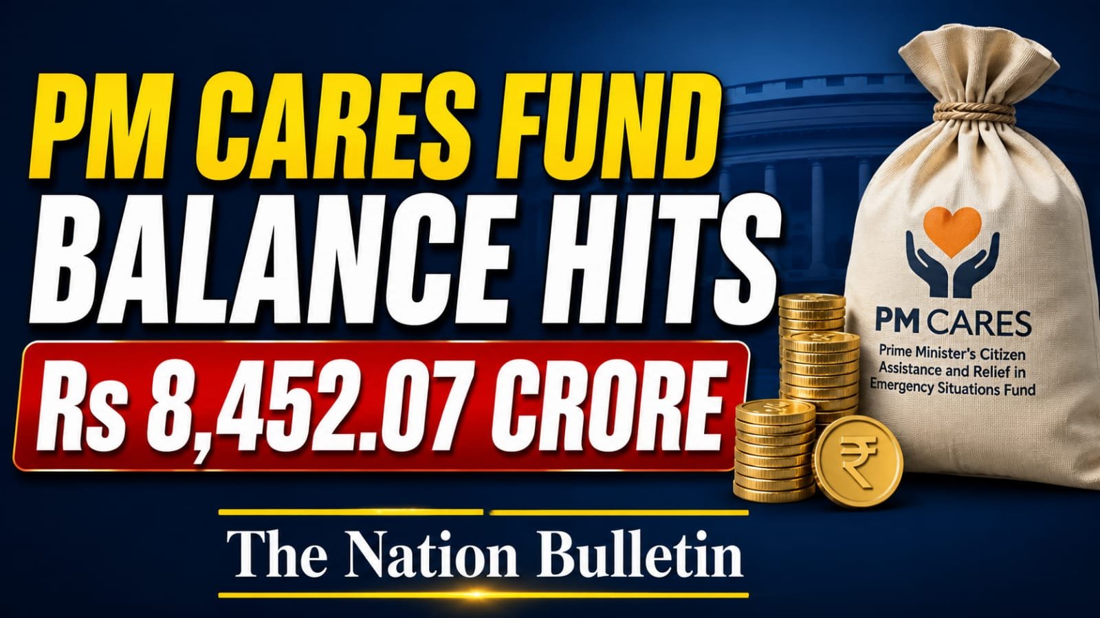 PM CARES Fund Balance Rises to Rs 8,452.07 Crore by March 2025 PM CARES Fund balance reaches Rs 8,452.07 crore by March 2025