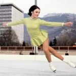 Peggy Fleming celebrates after winning the women's figure skating gold medal at the 1968 Winter Olympics.