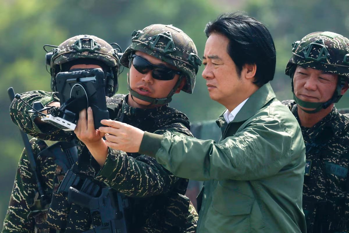 Taiwan President Oversees Coastal Strike Drill During War Games Taiwan President Lai Ching-te attends a drone demonstration during Han Kuang military exercises in Kaohsiung