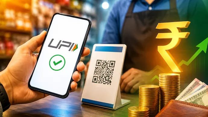  Customer making a UPI payment as Parliament debates changes to the digital payments law.