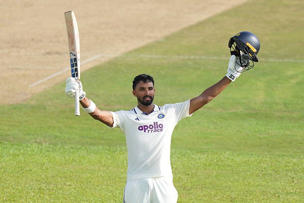 Devdutt Padikkal celebrates his 167 in the Galle Test against Sri Lanka
