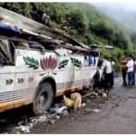Rescue operation after private bus accident near Chalunj Mor in Chamba