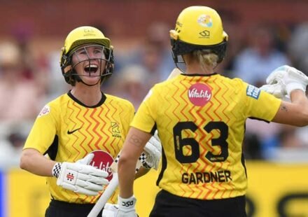 Trent Rockets celebrate their maiden Women's Hundred title after beating Sunrisers Leeds at Lord's