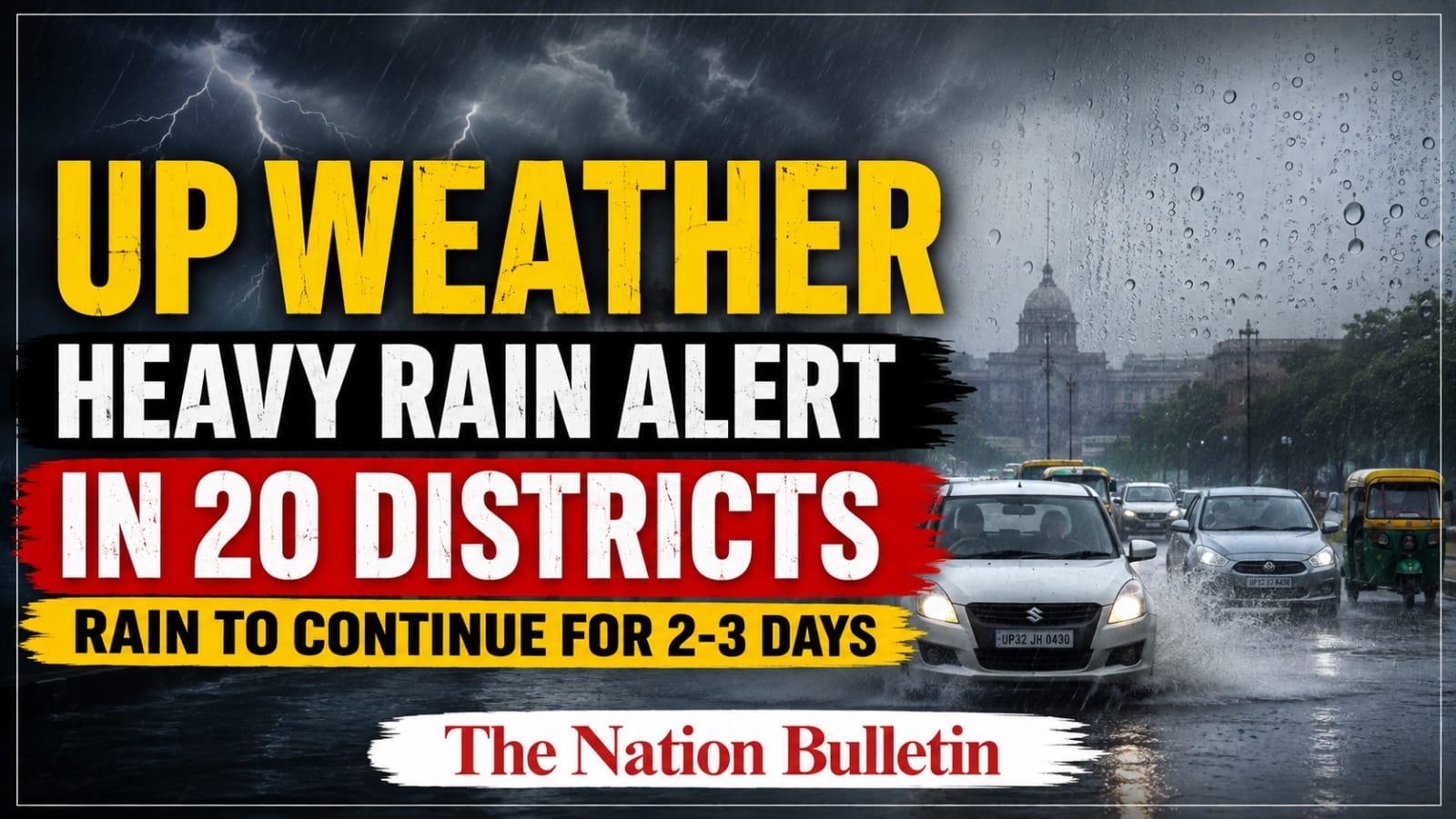 UP Weather Alert: Heavy Rain to Continue for 2-3 Days, These Districts on Watch UP Weather heavy rain alert in Uttar Pradesh districts