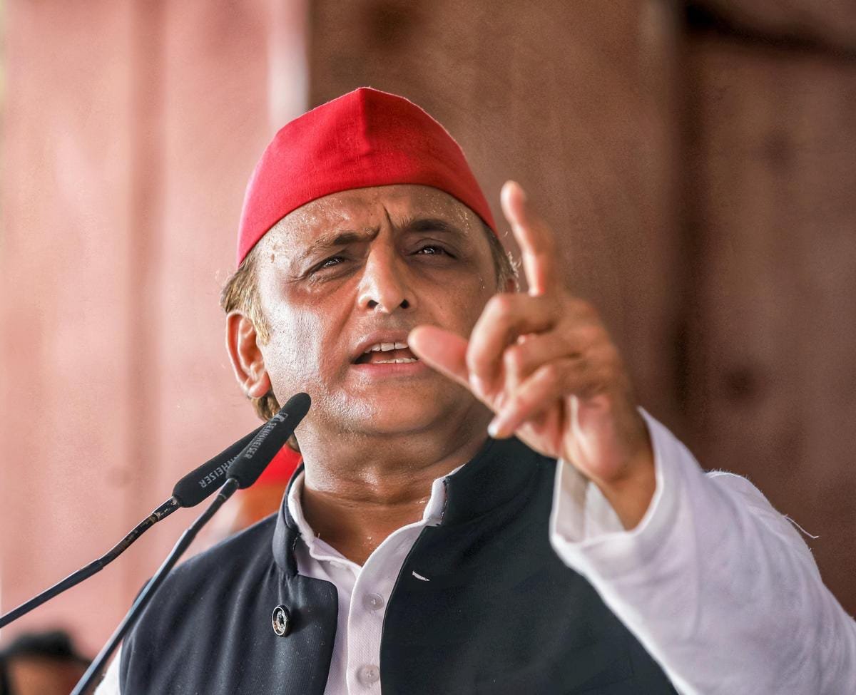 Akhilesh Yadav Targets CM Yogi Over Publicity Spending; BJP Responds Samajwadi Party chief Akhilesh Yadav addressing a press gathering