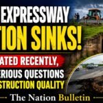 Ganga Expressway road subsidence after heavy rain in Hasanpur raises construction quality concerns
