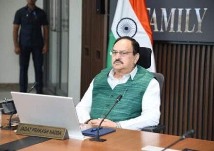 Union Health Minister J P Nadda reviews preparations for the NEET-PG 2026 examination during a high-level meeting.