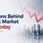 stock market today:Sensex and Nifty closed lower as investors reacted to geopolitical tensions, FII selling and weakness in financial stocks.