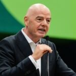 FIFA President Gianni Infantino during a FIFA event following the governing body's crisis meeting.