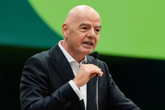 Gianni Infantino Receives Internal Backing After FIFA Crisis Meeting as World Cup Investment Plan Is Dropped FIFA President Gianni Infantino during a FIFA event following the governing body's crisis meeting.