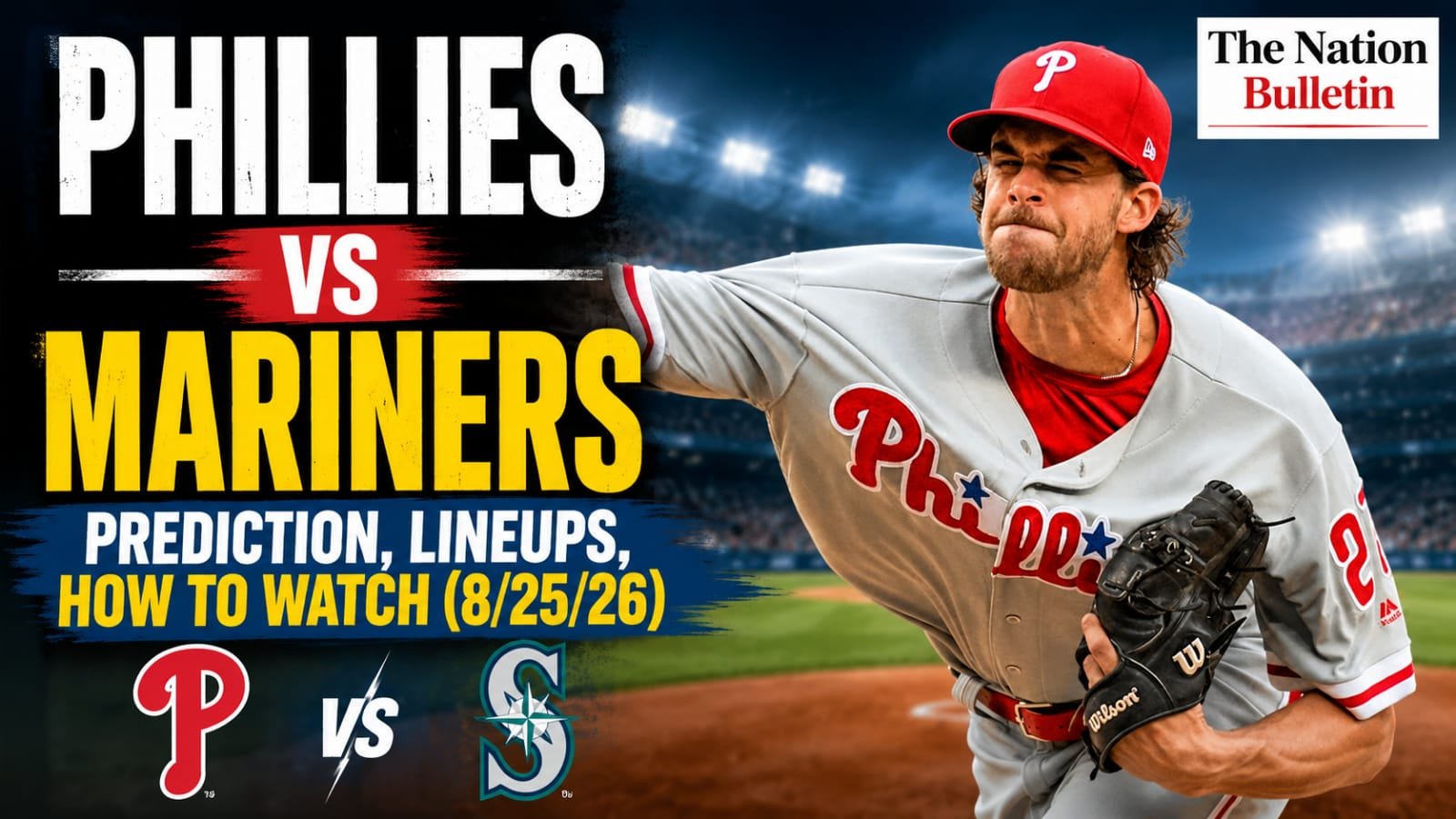 Phillies vs Mariners prediction lineups and how to watch August 25 2026