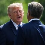 President Donald Trump speaks as Todd Blanche's attorney general nomination faces uncertainty in the Senate.