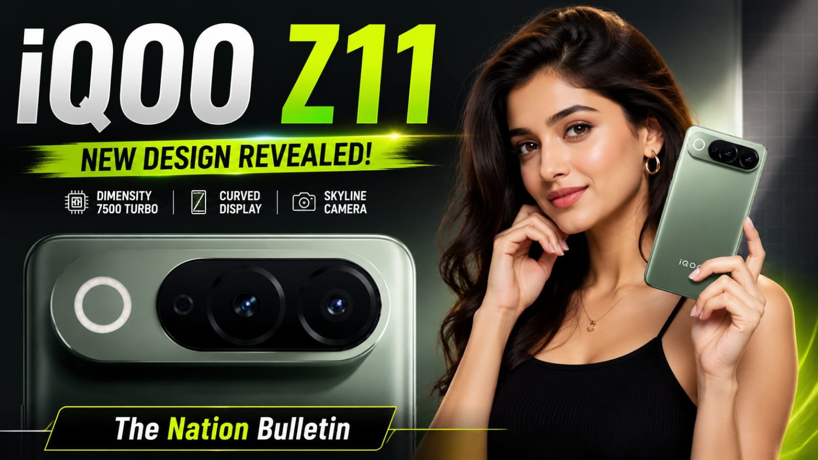 iQOO Z11 smartphone in Aurora Green and Celestial Blue ahead of India launch