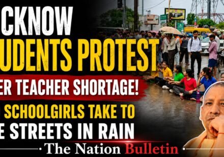 Lucknow students protest teacher shortage at Jayaprakash Narayan Sarvodaya school